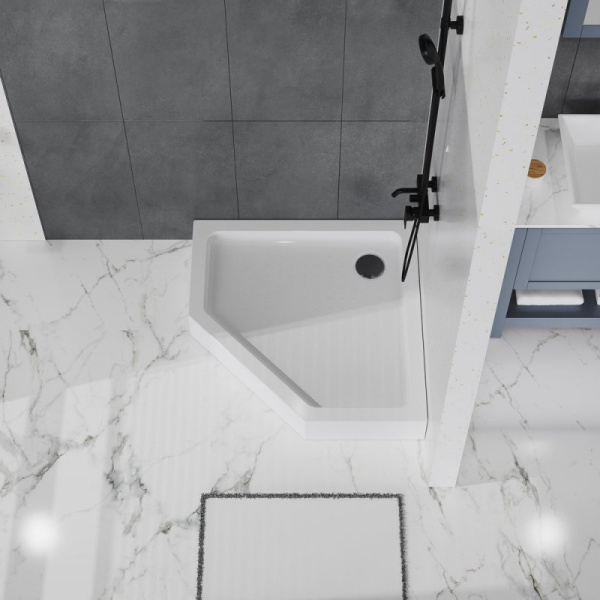 акриловый поддон для душа belbagno tray 90x90 tray-bb-p-90-15-w белый