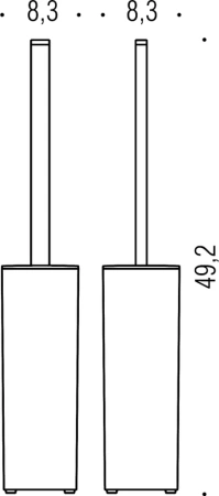 ёршик для унитаза colombo design basicq, напольный, хром