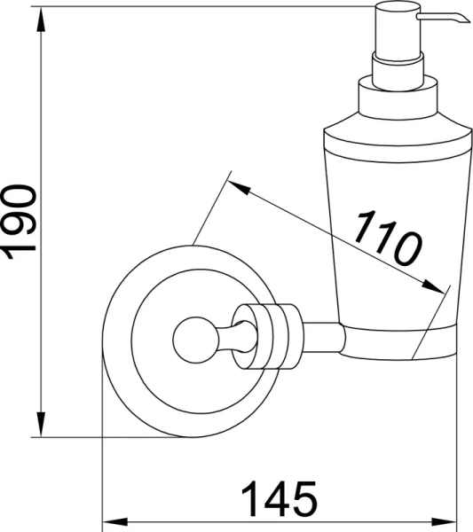 Дозатор для мыла Boheme Hermitage 10367 Золото