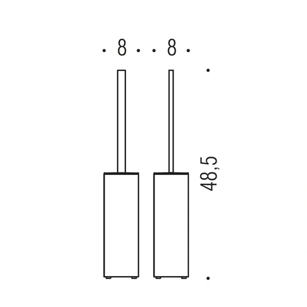 Ёршик для унитаза Colombo Design Look B1606.OM напольный, PVD золото матовое