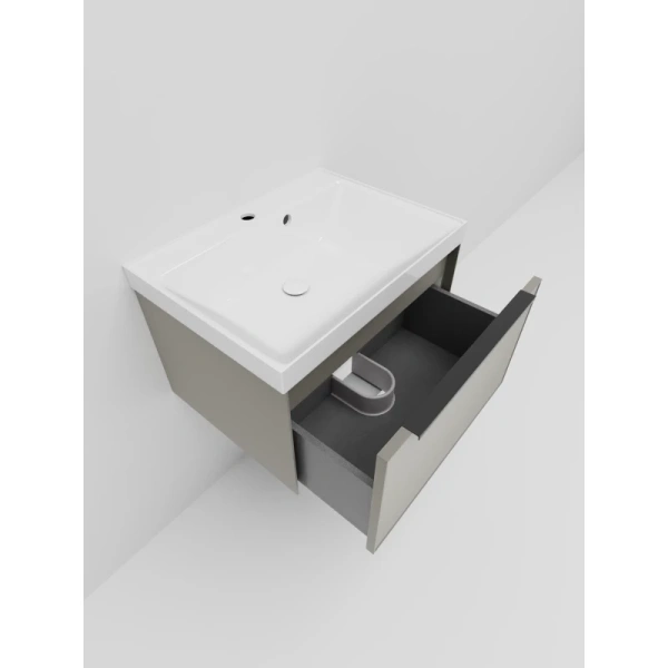 тумба под раковину la fenice simpla fnc-01-sim-c-60 60 см, подвесная, бежевый матовый