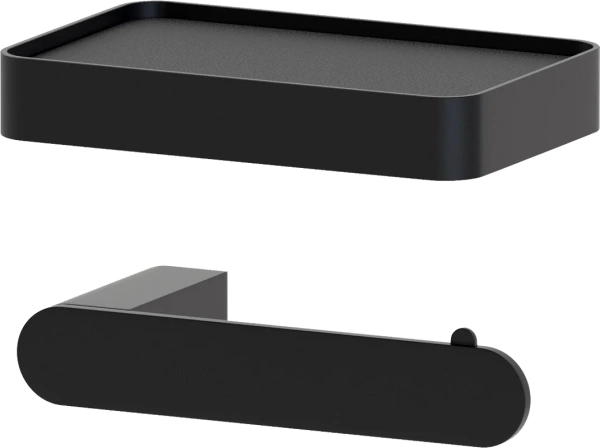 Держатель туалетной бумаги Artwelle Schwarz 7726 с полкой, черный