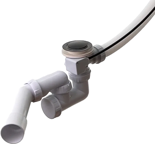 слив-перелив wirquin 30987147 50 мм, полуавтомат, черный