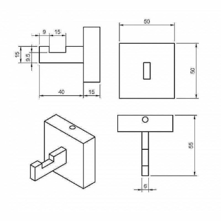 крючок cezares prizma prizma-hk1-03/24 золото 24 карат