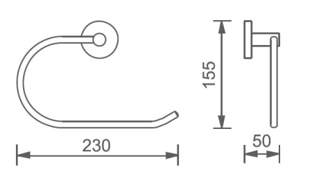 держатель для полотенец aquanet 4580 хром
