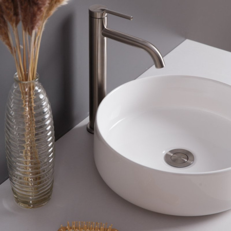 раковина belbagno bb1357 накладная, ø36 см, белая