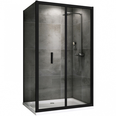 Душевой уголок Abber Sonnenstrand 120x85 AG07120B-S85B профиль черный, стекло прозрачное