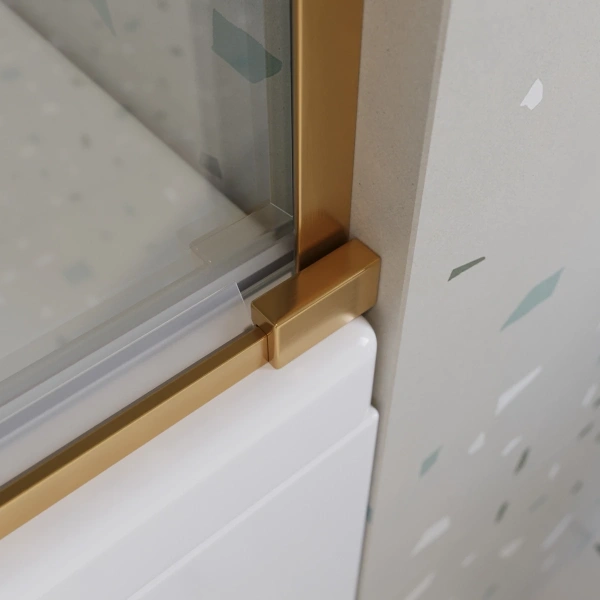 шторка на ванну cezares tandem soft tandem-soft-vf-2-180/145-c-boro-iv 180 см, профиль золотой матовый, стекло прозрачное