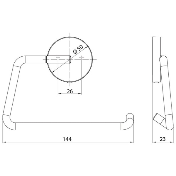 Держатель туалетной бумаги Emco Round 4300 001 00 Хром