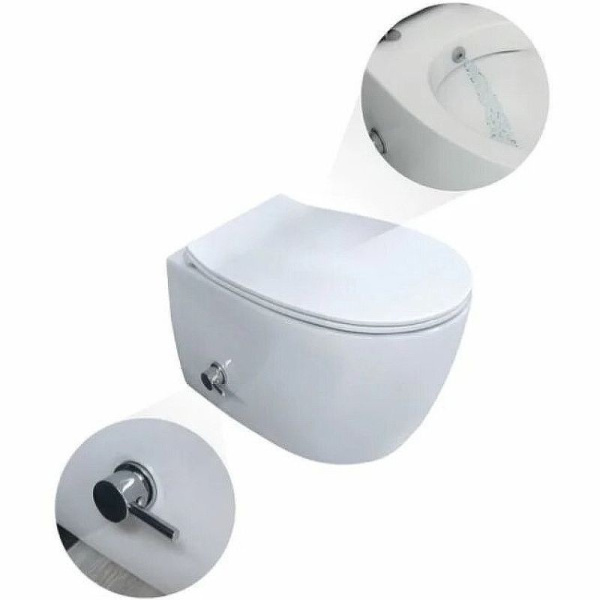 унитаз подвесной безободковый isvea sentimenti neo 10ars1015i с функцией биде цвет белый