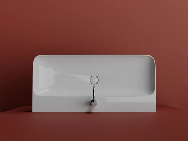 раковина ceramicanova aura cn2007 подвесная, 102x47.6 см, белая