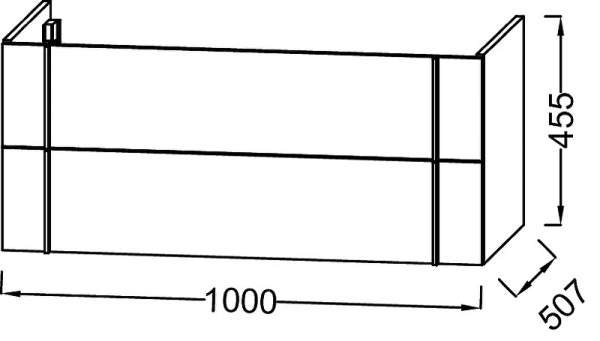 тумба под раковину jacob delafon nouvelle vague 100 eb3032-m43 подвесная аквамарин матовый 454073