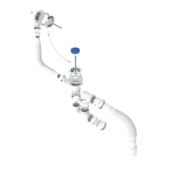 слив-перелив для ванны niagara v255-tl 50 мм, хром