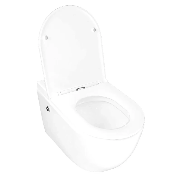 унитаз azario az-102c подвесной, импульсный, безободковый, с монтажной рамой, 36х57х37.5 см, белый