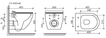 комплект унитаза с инсталляцией ceramicanova metropol cn4002mb_1002ch_1000 с сиденьем микролифт и клавишей смыва хром