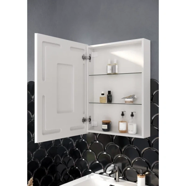зеркальный шкаф sancos cube 600х140х800 с подсветкой, арт.cu600
