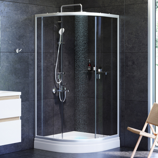 душевой уголок am.pm x-joy twin slide 90×90 w88g-205-090mt64 профиль хром матовый, стекло прозрачное