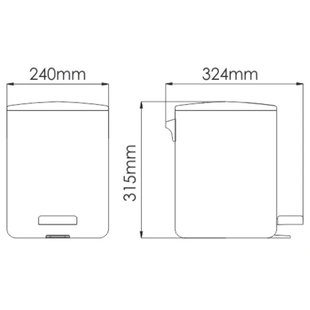 ведро для мусора wasserkraft k-649 цвет нержавеющая сталь