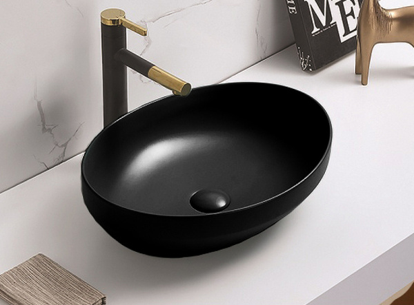 раковина-чаша ceramalux 50 78590b черная глянцевая
