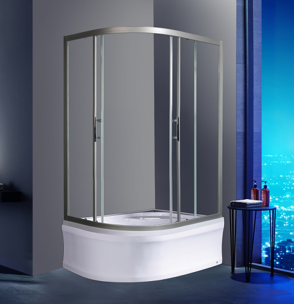 душевой уголок weltwasser ww500 с 120×80 10000004087 профиль хром матовый, стекло прозрачное