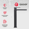 смеситель для раковины agger great a2812144 черный матовый