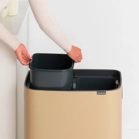 мусорное ведро 2x30л brabantia touch bin bo 221545