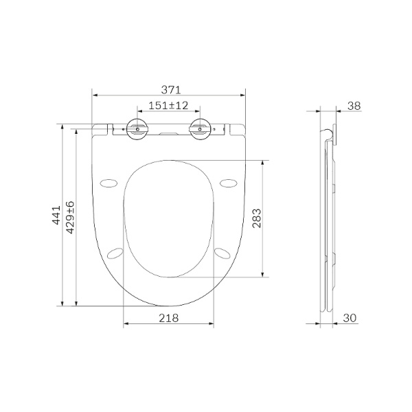 сиденье для унитаза am.pm awe c117853wh с микролифтом, белое