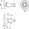 держатель ручного душа ideal standard bc806xg черный матовый