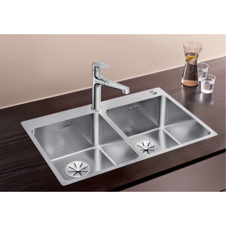 кухонная мойка blanco andano 340/340-if/a infino зеркальная полированная сталь 525248