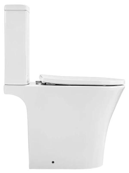 унитаз компакт azario vise az-1343bt напольный, безободковый, с бачком и сиденьем микролифт, 64х36.5х82 см, белый