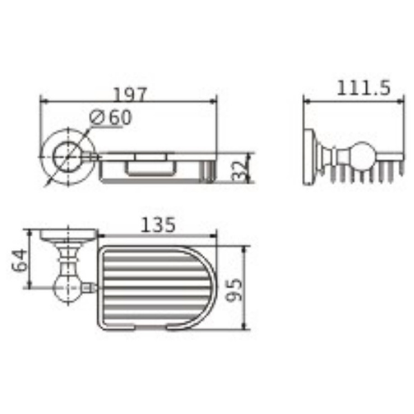 Мыльница CeramaLux Caps 51305 Хром Мыльница CeramaLux Caps 51305 Хром