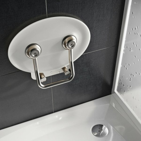 сиденье для душа ravak ovo p ii opal b8f0000049 прозрачно-белое