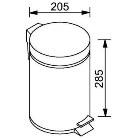 ведро для мусора aquanet 8072mb 241920 цвет черный
