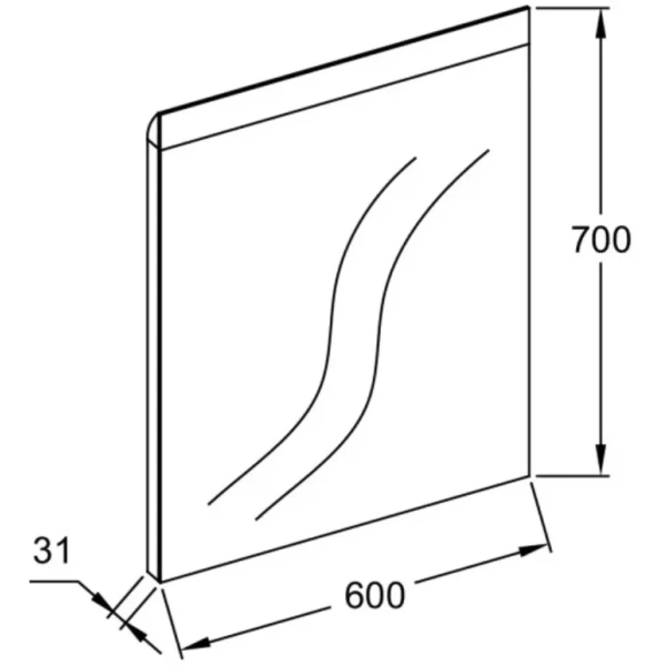 зеркало 60x70 см jacob delafon horizon eb1480-nf
